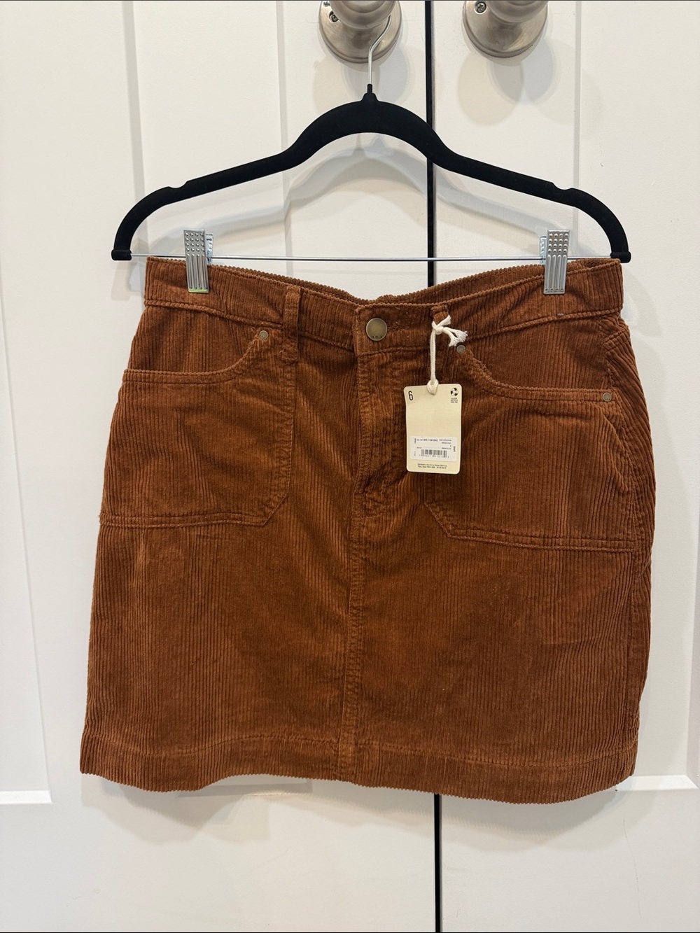 Anna Rust Brown Corduroy Mini Skirt